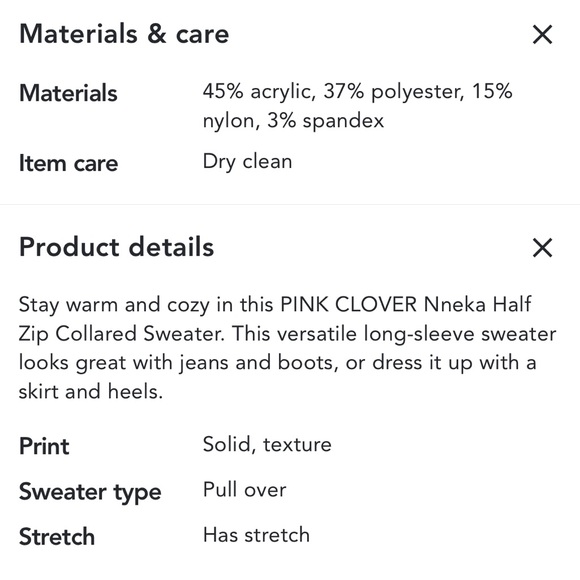 New Pink Clover Nneka Zip Collared Sweater from Stitch Fix - Picture 6 of 13